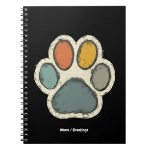 Carnet Chien Chien Chien Empreinte de patte Conception de