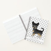 Carnet Chien Chihuahua à poil lisse noir et feu & Texte (Intérieur)