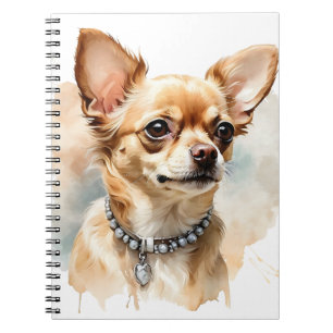 CARNET CHIEN CHIHUAHUA AURORE A L'AQUARELLE MIGNON