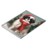 Carnet Chien chinois japonais à Noël de neige (Côté gauche)