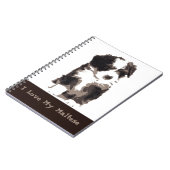 Carnet Chien chiot maltais noir et blanc (Côté gauche)