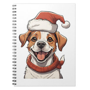 Carnet Chien chiot mignon portant le T-Shi classique Casq