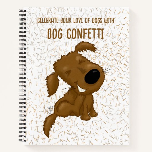 Carnet Chien Confetti Chedding Chien (Devant)