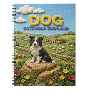 Carnet Chien Cotswold Terres Agricoles Moderne KlayKoo