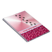 Carnet Chien Customisé fille Empreinte de patte et Partie (Côté Droit)