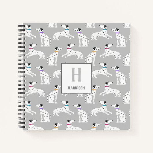 Carnet Chien Dalmatien Polka Pot Animal Aquarelle Enfants (Devant)