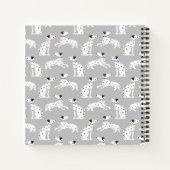 Carnet Chien Dalmatien Polka Pot Animal Aquarelle Enfants (Dos)