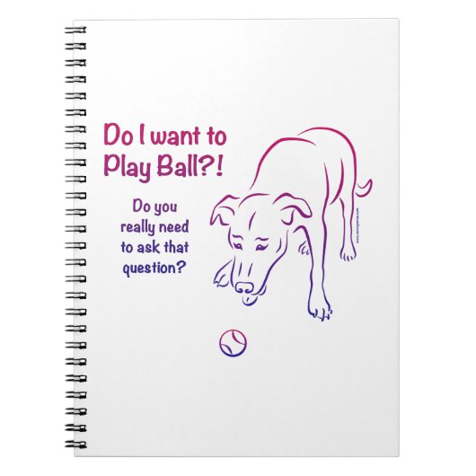 Carnet Chien de balle de tennis (Devant)