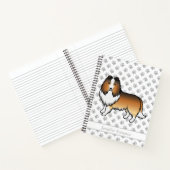 Carnet Chien de bande dessinée Shetland Sable et nom (Intérieur)