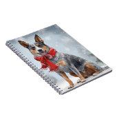 Carnet Chien de bétail australien à Noël de neige (Côté Droit)
