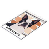 Carnet Chien de Boston Terrier - Orange Géométrique (Côté gauche)