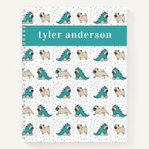 Carnet Chien de Carlin mignon personnalisé