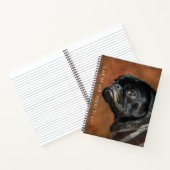 Carnet Chien de Carlin noir Motivation personnalisée (Intérieur)