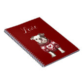 Carnet Chien de coeur rouge (Côté Droit)