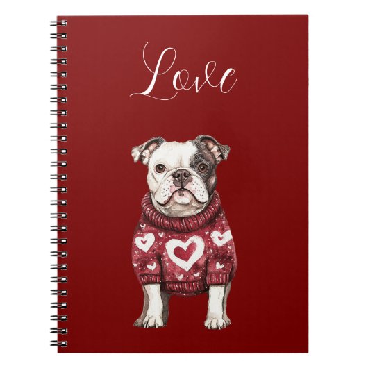 Carnet Chien de coeur rouge (Devant)