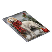 Carnet Chien de coin anglais en Noël de neige (Côté Droit)