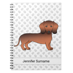 Carnet Chien de dessin animé à poil court Red Sable Dachs