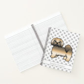 Carnet Chien de dessin animé Lhasa Apso Sable Doré & Nom (Intérieur)