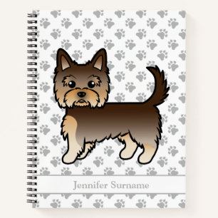 Carnet Chien de dessin animé Yorkshire Terrier au chocola
