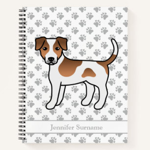 Carnet Chien de ferme danois-suédois marron et blanc & No
