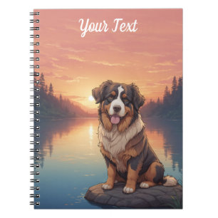 Carnet Chien de montagne bernois par le lac