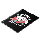 Carnet Chien de Noël à Santa Hat - Jour de Noël pour Anim (Côté gauche)