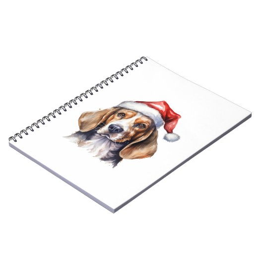 Carnet Chien de Noël beagle (Côté gauche)