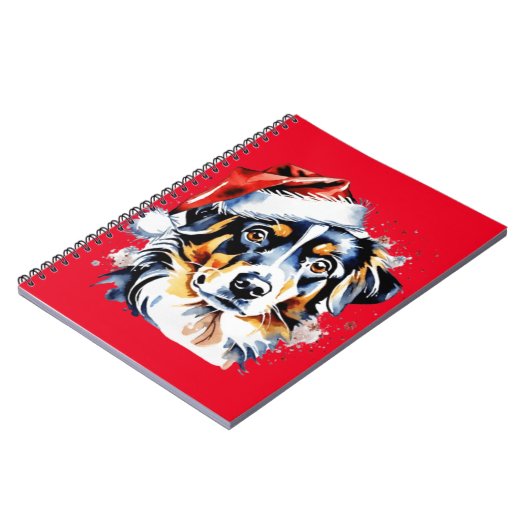 Carnet Chien de Noël mignon (Côté gauche)