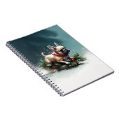 Carnet Chien de Noël neige hiver (Côté Droit)
