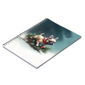 Carnet Chien de Noël neige hiver (Côté gauche)