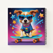 Carnet Chien de patinage cool (Dos)