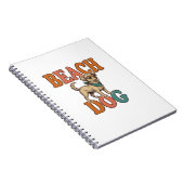 Carnet Chien de plage gravure vintage conception graphiqu (Côté Droit)