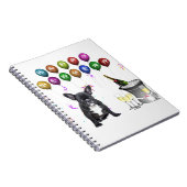 Carnet Chien de taureau français Nouvel An (Côté Droit)