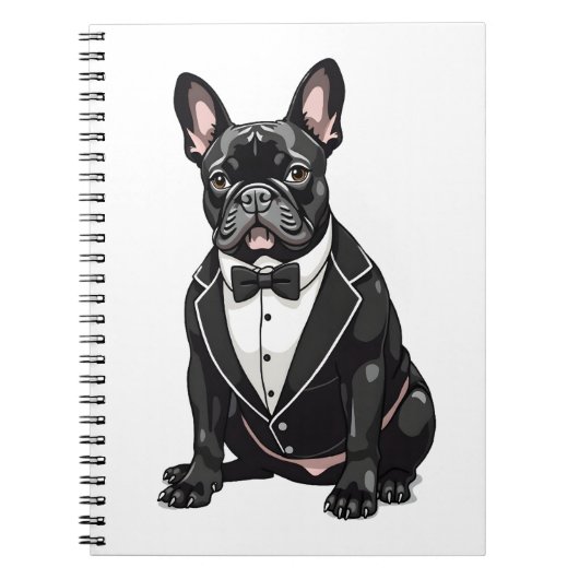 Carnet Chien de taureaux français à Tuxedo (Devant)