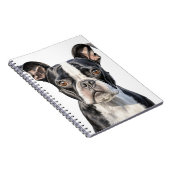 CARNET CHIEN DE TERRIER BOSTON BLACÉ ET BLANC (Côté Droit)