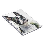 CARNET CHIEN DE TERRIER BOSTON BLACÉ ET BLANC (Côté Droit)