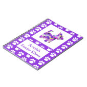 Carnet Chien de Terrier écossais Silhouette Paw Purple PY (Côté gauche)