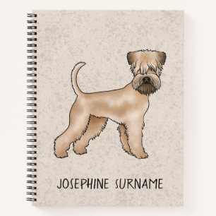 Carnet Chien De Terrier Roulé À Couche Doux Avec Texte Pe