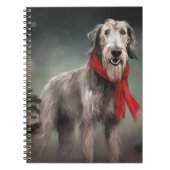 Carnet Chien de Wolfhound à Noël de neige (Devant)