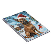 Carnet Chien d'hiver belge Malinoi Wonderland Noël (Côté Droit)