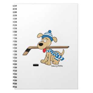 Carnet Chien d'hockey de bande dessinée