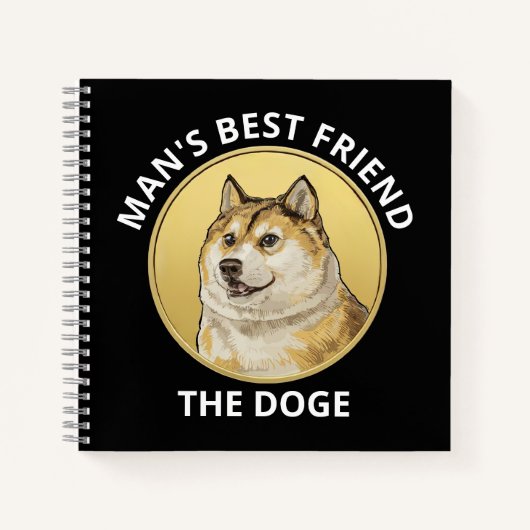 Carnet Chien Dogecoin Personnalisé (Devant)