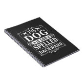 Carnet Chien Drôle Dieu Écrit À L'Envers (Côté Droit)