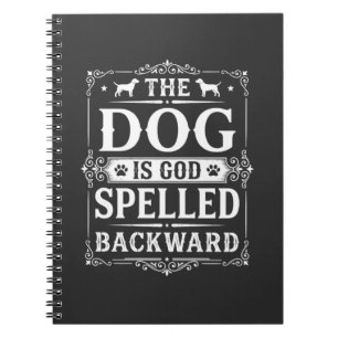 Carnet Chien Drôle Dieu Écrit À L'Envers