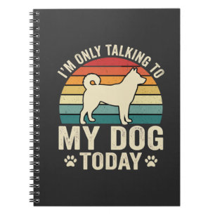 Carnet Chien Drôle Parlant Retro Coucher de Soleil