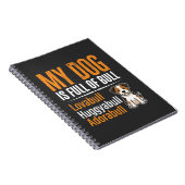 Carnet Chien drôle plein de taureau design (Côté Droit)