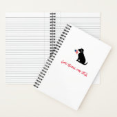 Carnet Chien du laboratoire noir patriotique Silhouette d (À l'intérieur)