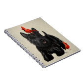 Carnet Chien écossais et Oiseaux rouges (Côté Droit)