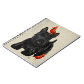 Carnet Chien écossais et Oiseaux rouges (Côté gauche)