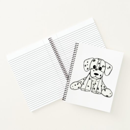 Carnet Chien en dalmate dessin simple noir (Intérieur)